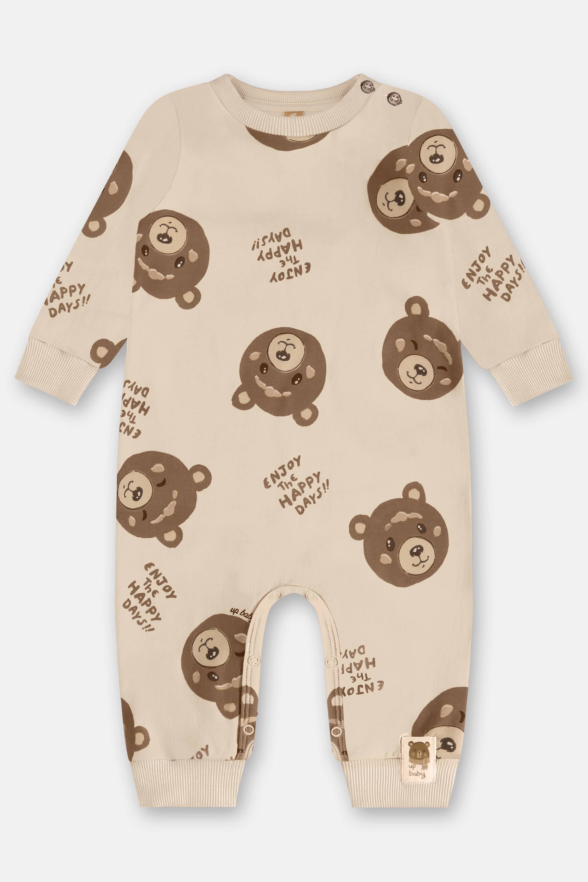 Macacão em Molecotton para Bebê Menino (Off White) Up Baby - Imagem 11